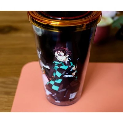 Surreal Entertainment Demon Slayer Acrylic Carnival Cup with Lid and Straw | Holds 16 Ounces - Image 4