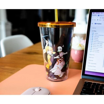 Surreal Entertainment Demon Slayer Acrylic Carnival Cup with Lid and Straw | Holds 16 Ounces - Image 5