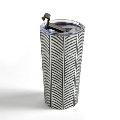 Society6 Little Arrow Design Co Organic Chevron Inkwell 20 oz Stainless Steel Travel Mug - Deny Designs - Image 2
