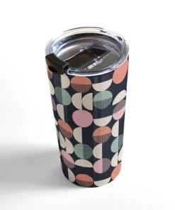 Society6 Emanuela Carratoni Abstract Moon Pattern 20 oz Stainless Steel Travel Mug - Deny Designs