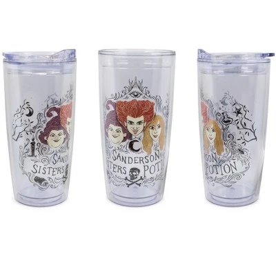 Disney Silver Buffalo Hocus Pocus Sisters Potion 20oz Double Wall Travel Tumbler
