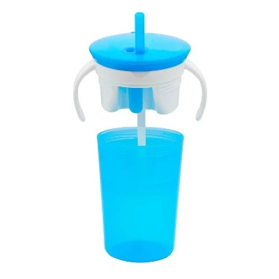 Munchkin SnackCatch & Sip 2-in-1 Snack Catcher and Spill Proof Cup - 2pk Blue - Image 4