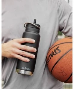 Klean Kanteen 32oz TKWide Insulated Stainless Steel with Twist Straw Cap Black