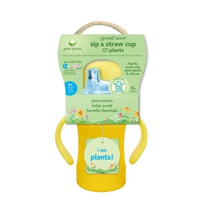 green sprouts Ware Sip & Straw Cup - Yellow - 6oz - Image 2