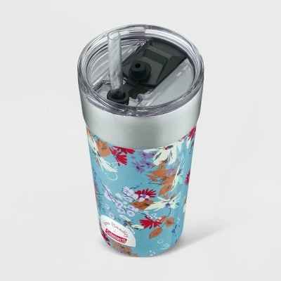 Vera Bradley + Coleman 20oz Brew Stainless Steel Vacuum Insulated Tumbler - Wildflowers Blue - Image 2