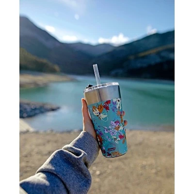 Vera Bradley + Coleman 20oz Brew Stainless Steel Vacuum Insulated Tumbler - Wildflowers Blue - Image 5