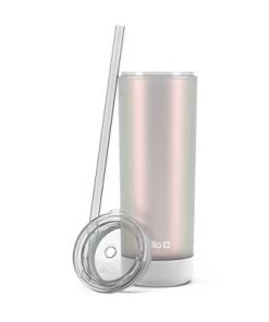 Ello Monterey 24oz Double Wall Plastic Tumbler White Iridescent