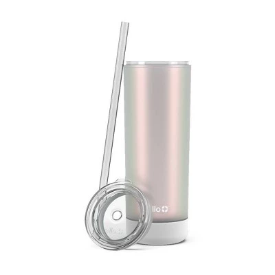 Ello Monterey 24oz Double Wall Plastic Tumbler White Iridescent