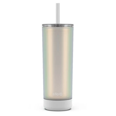 Ello Monterey 24oz Double Wall Plastic Tumbler White Iridescent - Image 4