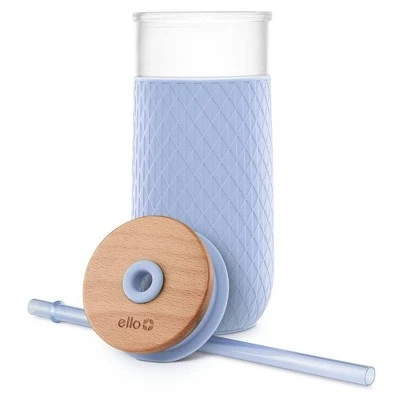 Ello Devon 18oz Glass Tumbler with Lid Purple - Image 2