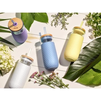 Ello Devon 18oz Glass Tumbler with Lid Purple - Image 3