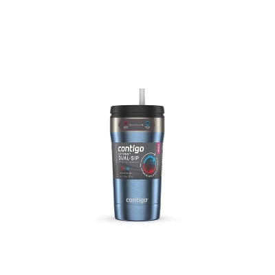 Contigo Uptown Tumbler with Dual-Sip Lid Stainless Steel Blueberry - Image 4