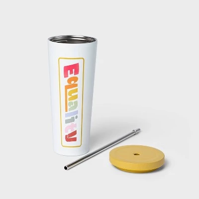 24oz Tumbler with Straw Equality Multicolor - Pride
