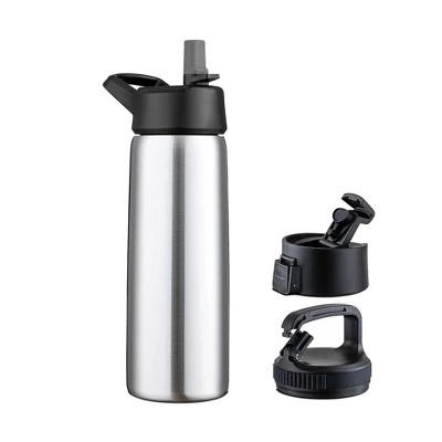 OSTO Stainless Steel Sports Water Bottle; 26 Oz. Triple Insulated Water Bottle Hot ‘n Cold Including 3 Leakproof Lids - Image 14