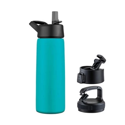 OSTO Stainless Steel Sports Water Bottle; 26 Oz. Triple Insulated Water Bottle Hot ‘n Cold Including 3 Leakproof Lids - Image 15