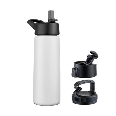 OSTO Stainless Steel Sports Water Bottle; 26 Oz. Triple Insulated Water Bottle Hot ‘n Cold Including 3 Leakproof Lids - Image 17
