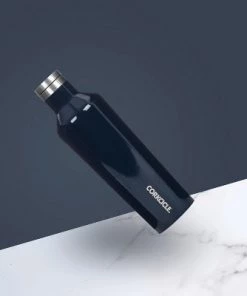 Corkcicle Classic 16 Ounce Canteen Triple Insulated Stainless Steel Water Bottle with Screw Cap and Extra Wide Mouth, Gloss Navy