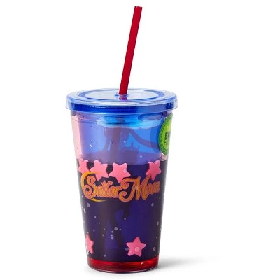 Just Funky Sailor Moon Confetti 16oz Carnival Cup w/ Lid & Straw