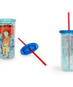 Silver Buffalo Avatar: The Last Airbender Trio Carnival Cup With Lid And Straw | 20 Ounces