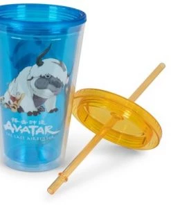 Surreal Entertainment Avatar: The Last Airbender Aang and Appa Carnival Cup With Straw | 16 Ounces