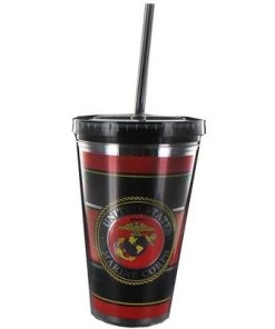 Toynk Nerd Block U.S. Marine Corps "Semper Fidelis" 16oz Carnival Cup w/ Straw