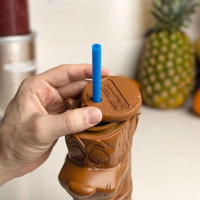 Beeline Creative Geeki Tikis Scooby-Doo Scooby Plastic Tumbler with Straw | Holds 20 Ounces - Image 3