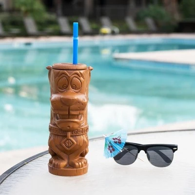 Beeline Creative Geeki Tikis Scooby-Doo Scooby Plastic Tumbler with Straw | Holds 20 Ounces - Image 4