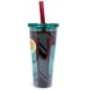 Silver Buffalo Star Wars Boba Fett Plastic Carnival Cup with Lid and Straw | 24 Ounces