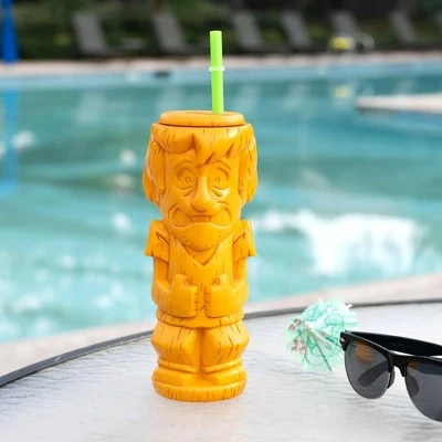 Beeline Creative Geeki Tikis Scooby-Doo Shaggy Plastic Tumbler with Straw | Holds 20 Ounces - Image 4