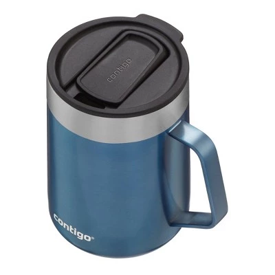 Contigo 14oz Stainless Steel Vacuum-Insulated Mug with Handle Salt - Image 2