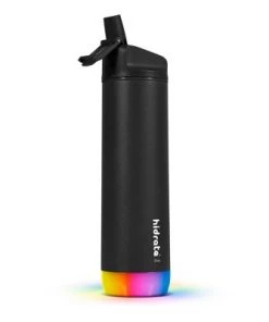 Hidrate Spark HidrateSpark PRO 21oz Vacuum Insulated Stainless Steel Bluetooth Smart Water Bottle with Straw Lid Black