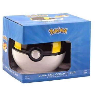 Just Funky Pokemon GO Ultra Ball 16oz Ceramic Molded Coffee Mug w/ Lid - Image 3