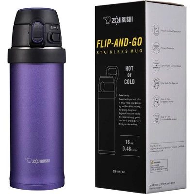 Zojirushi 16oz Flip-and-Go Stainless Steel Travel Mug SM-QHE48 - Purple Dusk - Image 2