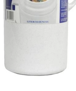 Brentwood 1.0L Wide Mouth Mouth Glass Vacuum/Foam Insulated Food Thermos