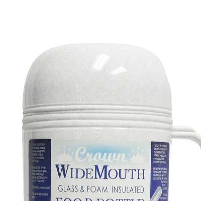 Brentwood 1.0L Wide Mouth Mouth Glass Vacuum/Foam Insulated Food Thermos - Image 2