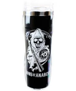 Just Funky Sons of Anarchy Reverse Logo 16oz Travel Mug