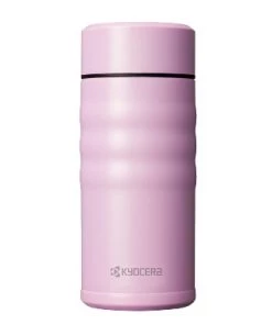 Kyocera Cotton Candy Pink Stainless Steel 12 Ounce Twist Top Insulated Travel Mug