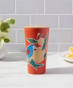 Threshold 18.5oz Stainless Steel Tumbler with Bamboo Lid Bird