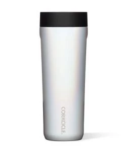 Corkcicle Commuter Cup 17 Ounce Insulated Stainless Steel Spill Proof Travel Coffee Mug with Sip Lid for Hot and Cold Drinks, Prismatic