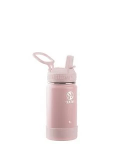 Takeya 14oz Actives Insulated Stainless Steel Water Bottle with Straw Lid Sail Blue/atlantic