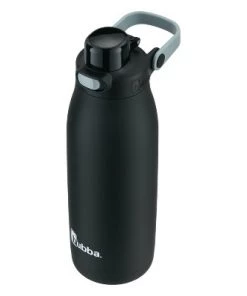 Bubba Radiant Push Button Water Bottle with Straw Rubberized Stainless Steel Licorice