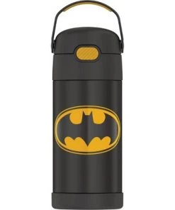 Thermos 12oz FUNtainer Water Bottle with Bail Handle - Black Batman