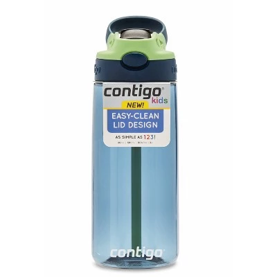 Contigo 20oz Plastic AutoSpout Kids' Water Bottle Blue/orange - Image 6