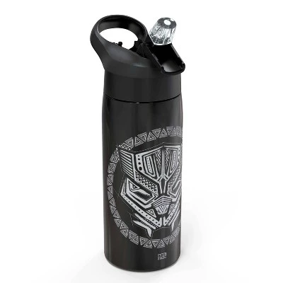 Avengers Classic Black Panther 19oz Stainless Steel Double Wall Water Bottle - Zak Designs