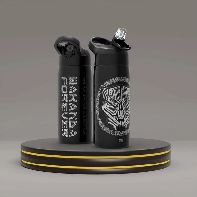 Avengers Classic Black Panther 19oz Stainless Steel Double Wall Water Bottle - Zak Designs - Image 2