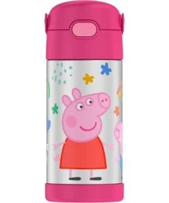 Thermos 12oz FUNtainer Water Bottle with Bail Handle - Pink Peppa Pig
