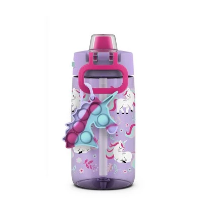 Ello 14oz Plastic Colby Pop! Water Bottle with Fidget Toy Dino - Image 2