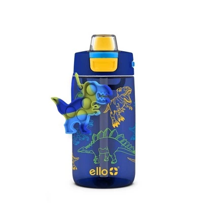 Ello 14oz Plastic Colby Pop! Water Bottle with Fidget Toy Dino - Image 4