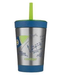 Contigo 12oz Stainless Steel Thermalock Spill-Proof Math Kids' Tumbler with Straw