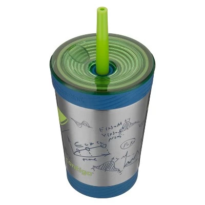 Contigo 12oz Stainless Steel Thermalock Spill-Proof Math Kids' Tumbler with Straw - Image 2